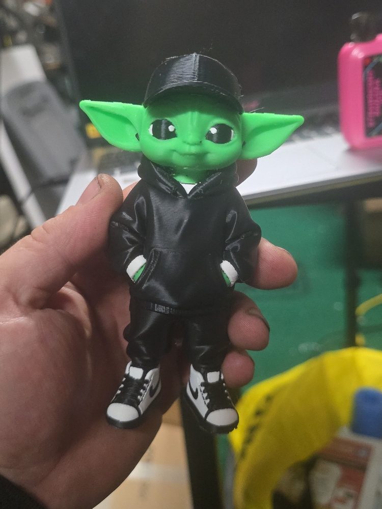 Green Alien Baby in Hoodie, 6 Inch Hip Hop Style Figure