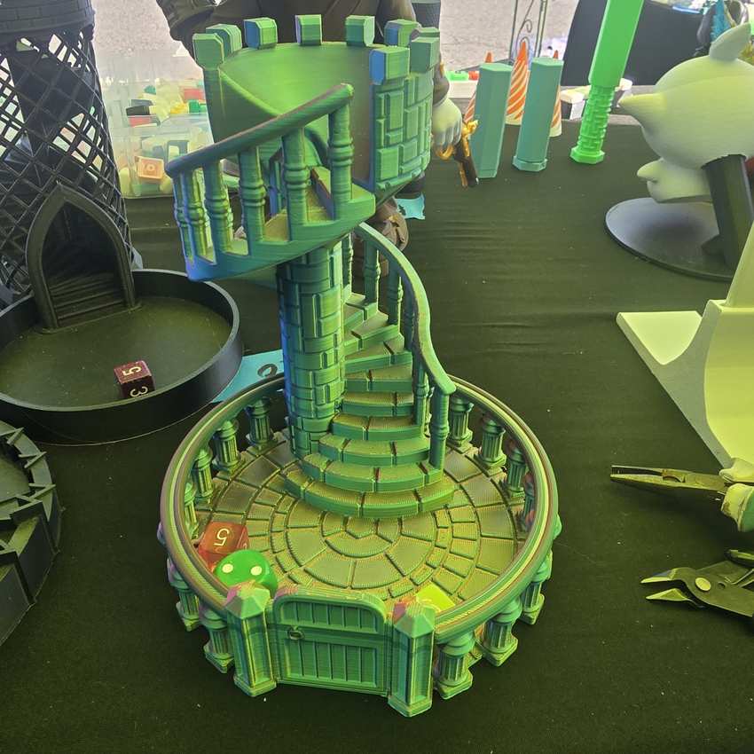Spiral Staircase Dice Tower