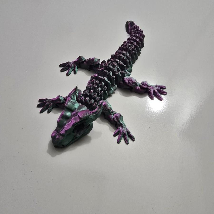 Articulated Alligator Fidget, 3D Printed Flexible Gator Toy